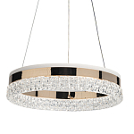 Люстра в виде кольца золотого цвета с прозрачными вставками Radiant Rail варинант исполнения - 1 | Loft Concept в Саратове