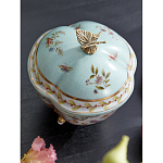 Шкатулка голубого цвета с цветочными орнаментами Blue Garden варинант исполнения - 4 | Loft Concept в Саратове