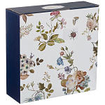 Ваза фарфоровая белая на ножке с рисунком цветов Garden Whisper Porcelain Set  варинант исполнения - 2 | Loft Concept в Саратове