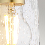 Бра цвета латунь с прозрачным цилиндрическим плафоном из пузырчатого стекла Kichler варинант исполнения - 4 | Loft Concept в Саратове