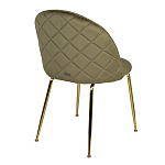 Стул велюровый хаки на золотистых металлических ножках Vendramin Chair варинант исполнения - 3 | Loft Concept в Саратове