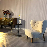 Дизайнерский журнальный стол с основанием в виде черных мраморных бусин Mybimus варинант исполнения - 2 | Loft Concept в Саратове