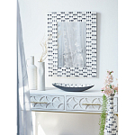 Прямоугольное зеркало с инкрустацией раковинами устриц Mother оf Pearl Facets варинант исполнения - 5 | Loft Concept в Саратове