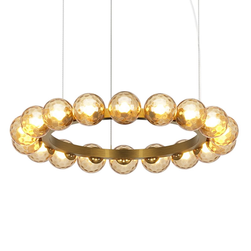 Люстра подвесная Ambre 3000К Латунь Янтарный в Саратове | Loft Concept 