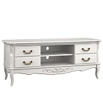 ТВ-тумба белая из массива бука с 4-мя ящиками и 2-мя полками White Provence варинант исполнения - 2 | Loft Concept в Саратове