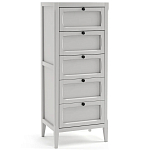 Комод узкий с 5-ю ящиками серый Silva Grey Chest of Drawers варинант исполнения - 2 | Loft Concept в Саратове