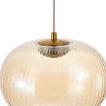 Подвесной светильник с янтарным рифленым стеклянным плафоном Ferm Living варинант исполнения - 4 | Loft Concept в Саратове