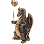 Подсвечник в виде дракона Dragon candlestick Green Brown варинант исполнения - 1 | Loft Concept в Саратове