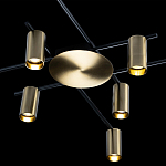 Потолочный светильник с 10-ю цилиндрическими плафонами цвета латунь TRIBES CHANDELIER варинант исполнения - 3 | Loft Concept в Саратове