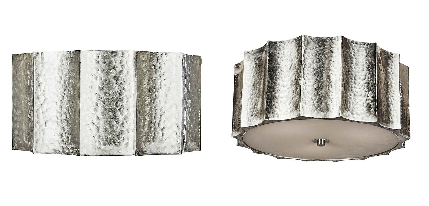 Потолочный светильник Grooved Nickel Drum Потолочный светильник Grooved Nickel Drum - Loft-Concept в Саратове