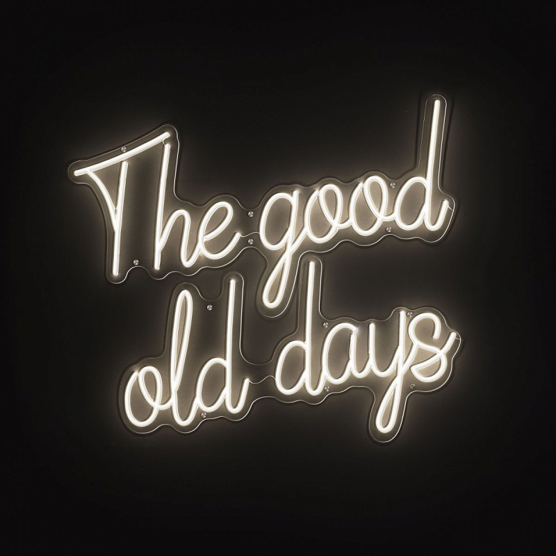 Неоновая вывеска Eichholtz Led Text The Good Old Days Белый Неоновая вывеска Eichholtz Led Text The Good Old Days Белый в Саратове | Loft Concept