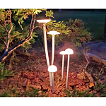 Уличный светильник с пятью матовыми плафонами в форме грибов на высоких изогнутых ножках Mushroom Shape варинант исполнения - 2 | Loft Concept в Саратове