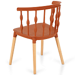 Пластиковый стул на ножках из массива бука Ferret Spiral Brown варинант исполнения - 8 | Loft Concept в Саратове