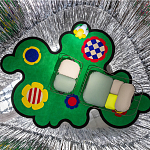 Дизайнерское разноцветное кресло на металлическом каркасе с подставкой для ног Poltronova Plasma Armchair варинант исполнения - 16 | Loft Concept в Саратове