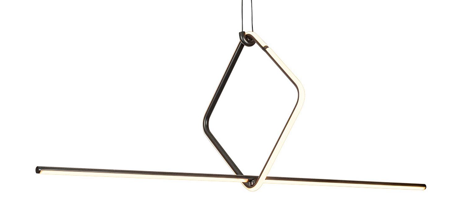 Подвесной светильник Square Line Black Led Lamp Подвесной светильник Square Line Black Led Lamp - Loft-Concept в Саратове