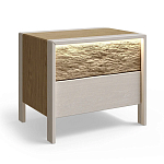 Тумба 2 ящика с подсветкой на рельефном фасаде Warm Industrial варинант исполнения - 8 | Loft Concept в Саратове