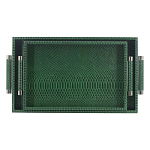 Комплект из двух прямоугольных подносов зеленого цвета Serpent варинант исполнения - 1 | Loft Concept в Саратове