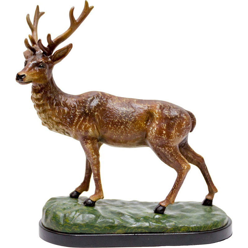 Фигурка Deer made of porcelain L Черный Зеленый Коричневый Фигурка Deer made of porcelain L Черный Зеленый Коричневый в Саратове | Loft Concept
