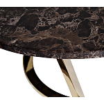 Стол журнальный коричневый на золотом основании Symphony of the Earth варинант исполнения - 1 | Loft Concept в Саратове