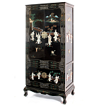 Шкаф черный в китайском стиле  Chinese Cabinet Black варинант исполнения - 4 | Loft Concept в Саратове