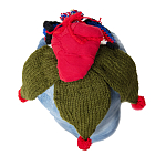 Подушка из джинсовой одежды и вязания Heart&Brain варинант исполнения - 1 | Loft Concept в Саратове