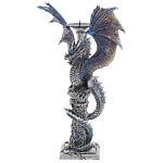 Подсвечник в виде Дракона Grey Blue Dragon Candlestick варинант исполнения - 3 | Loft Concept в Саратове