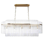 Люстра подвесная овальная со стеклянными трубками Nembus варинант исполнения - 1 | Loft Concept в Саратове