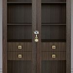 Дизайнерский шкаф витрина Elsa Dreams Walnut с 4-мя ящиками варинант исполнения - 2 | Loft Concept в Саратове