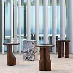 Приставной столик из массива дерева Walnut варинант исполнения - 12 | Loft Concept в Саратове