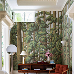 Обои ручная роспись Redwoods Sequoia on Sterling Silver gilded paper варинант исполнения - 1 | Loft Concept в Саратове