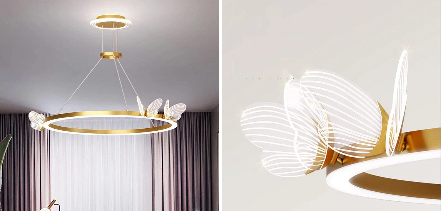 Подвесной светильник с бабочками Butterfly Ring F Подвесной светильник с бабочками Butterfly Ring F - Loft-Concept в Саратове