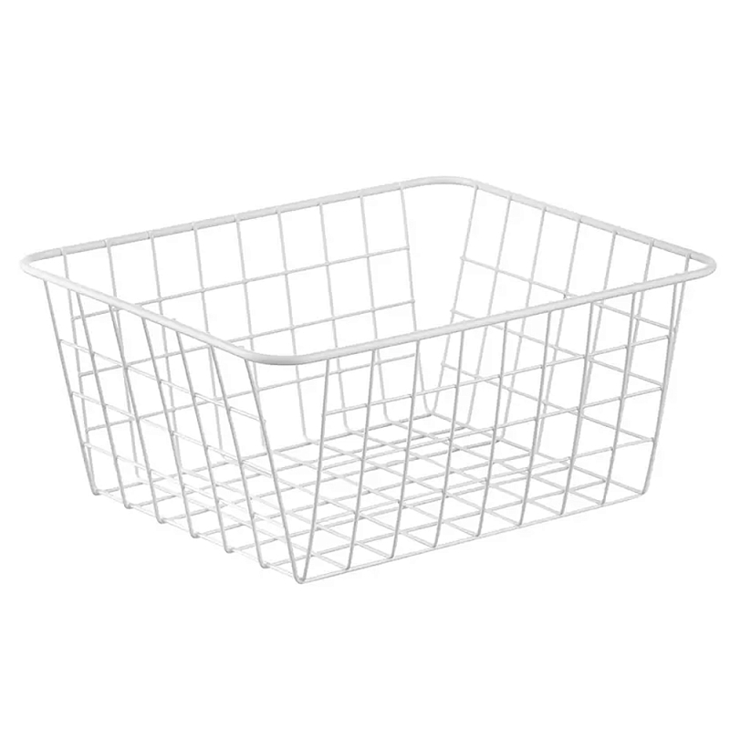 Корзина для хранения железная Iron Basket S Белый Черный Корзина для хранения железная Iron Basket S Белый Черный в Саратове | Loft Concept