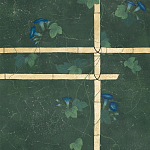 Обои ручная роспись Morning Glory Original colourway on Edo Green painted Xuan paper варинант исполнения - 2 | Loft Concept в Саратове