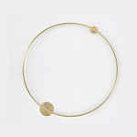 Бра светодиодное круглой формы с рамкой цвета латунь Ring Horizontal варинант исполнения - 1 | Loft Concept в Саратове