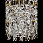 Круглая люстра с хрустальными подвесками на серебряном каркасе Gorgeous Crystal Light варинант исполнения - 7 | Loft Concept в Саратове