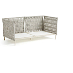 Диван садовый с плетеными ремешками и спинкой  Kleo варинант исполнения - 5 | Loft Concept в Саратове