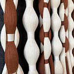 Дизайнерский Декор на стену с кисточками из хлопковых нитей wall panel Thread brushes варинант исполнения - 3 | Loft Concept в Саратове