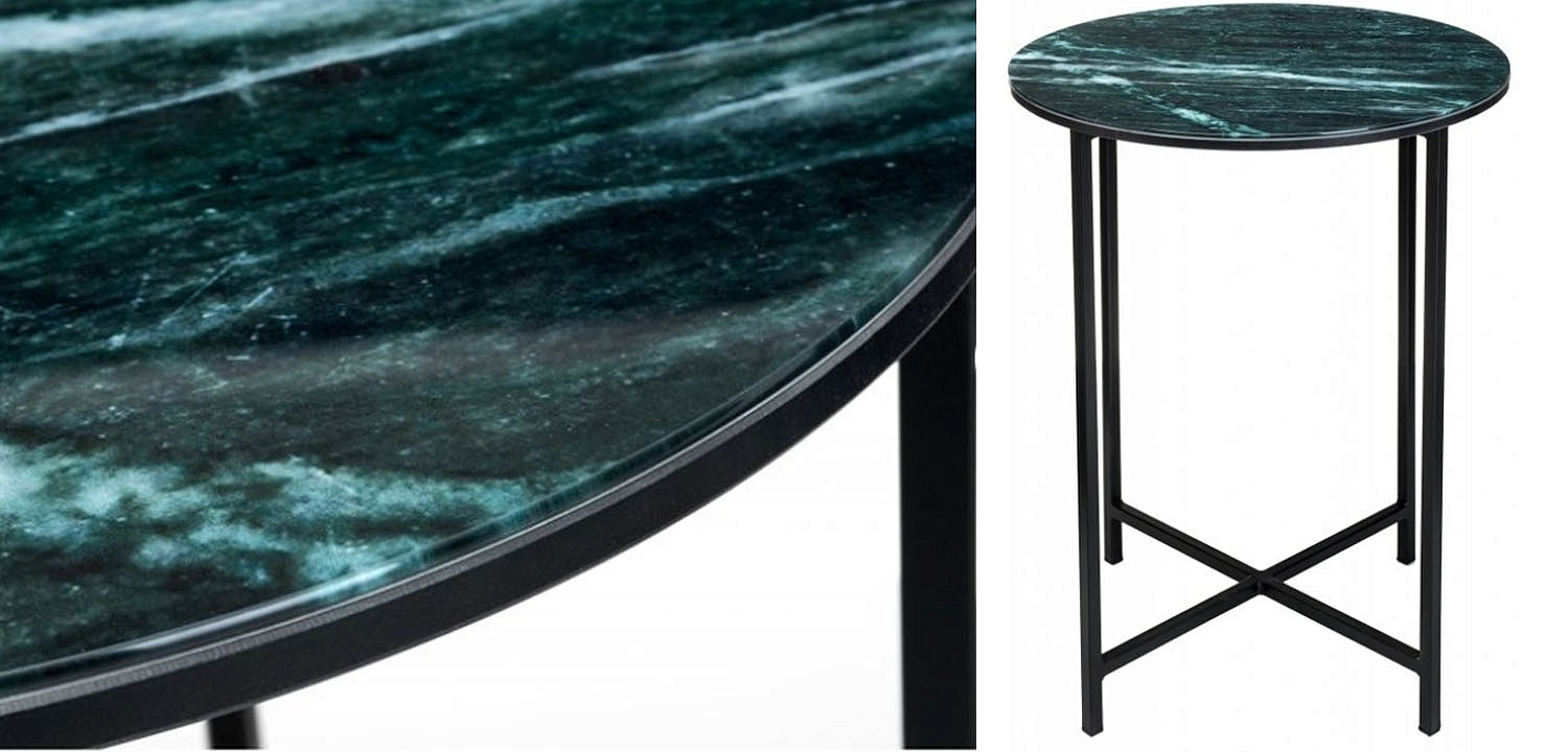 Приставной стол Zermatt Side Table round malachite Приставной стол Zermatt Side Table round malachite - Loft-Concept в Саратове