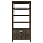 Стеллаж со стеклянными полками Elsa Dreams Walnut варинант исполнения - 7 | Loft Concept в Саратове