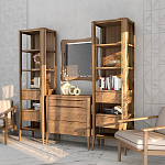 Комод из массива дуба с 3-мя ящиками Tasteful Furniture варинант исполнения - 3 | Loft Concept в Саратове