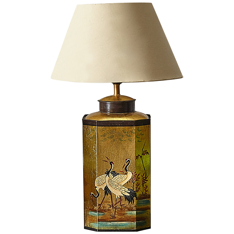 Настольная лампа Шинуазри с абажуром Golden Garden Chinoiserie Table Lamp Золотой Бежевый Мульти Настольная лампа Шинуазри с абажуром Golden Garden Chinoiserie Table Lamp Золотой Бежевый Мульти в Саратове | Loft Concept