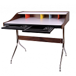 Письменный стол с 2-мя чёрными выдвижными ящиками и нишей с цветными разделителями Ballan варинант исполнения - 3 | Loft Concept в Саратове