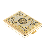 Портсигар на 20 сигарет с гравюрой Герба РФ в подарочной коробке Metal Cigarettes Cases варинант исполнения - 3 | Loft Concept в Саратове