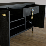 Комод-буфет Elsa Dreams Black с открытыми полками   варинант исполнения - 1 | Loft Concept в Саратове