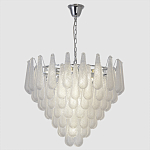 Люстра с подвесками из рифленного стекла в форме капель Textured Glass Chandelier варинант исполнения - 9 | Loft Concept в Саратове