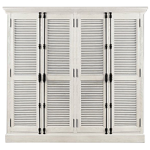 RH Shutter Four-Door Cabinet Шкаф с реечными дверями светлый дуб