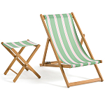 Шезлонг из акации и ткани Argentina варинант исполнения - 7 | Loft Concept в Саратове