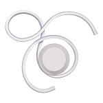 Бра белого цвета с изогнутыми световыми линиями и круглым основанием Luke Lampco Tracer Lamp варинант исполнения - 1 | Loft Concept в Саратове