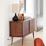 Низкий буфет с 2-мя раздвижными дверцами Toinette Light Cupboard варинант исполнения - 13 | Loft Concept в Саратове