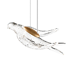 Подвесной светильник с прозрачной стеклянной птичкой Serip Voa варинант исполнения - 1 | Loft Concept в Саратове